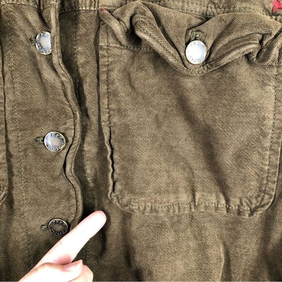 Free People Everlyn Corduroy Jacket In Moss Green Size Large - Picture 10 of 10